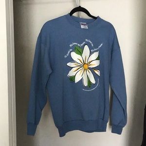 Blue crew neck